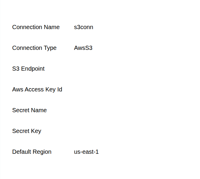 S3onnectionDetails