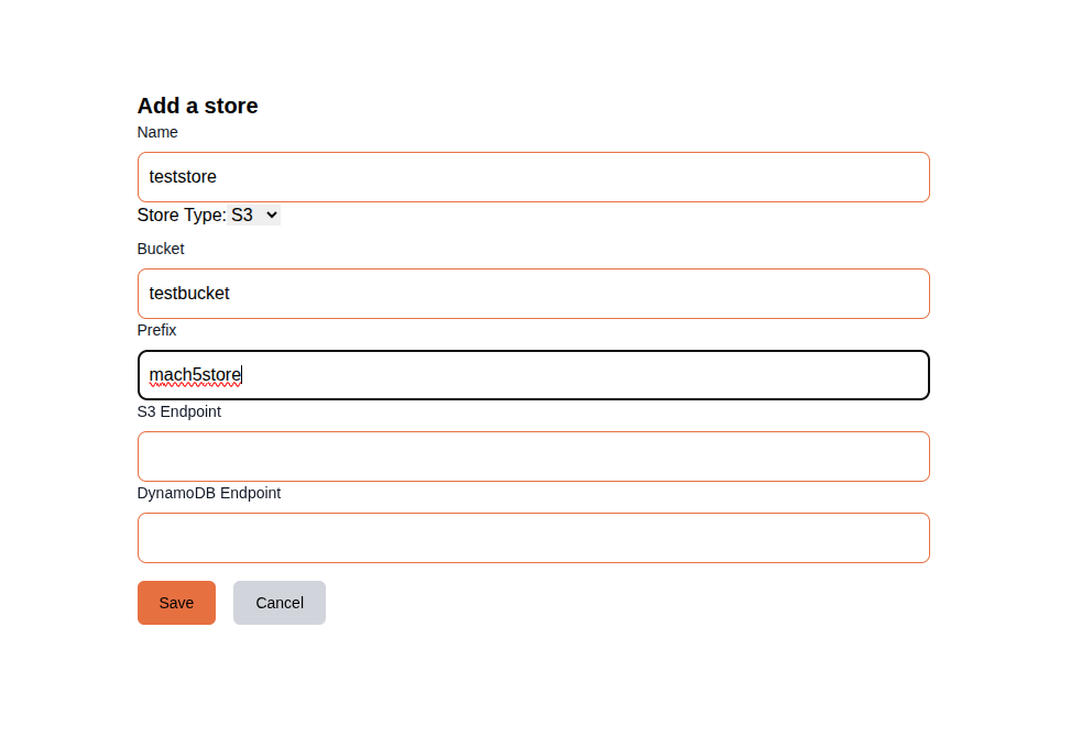 Store Form